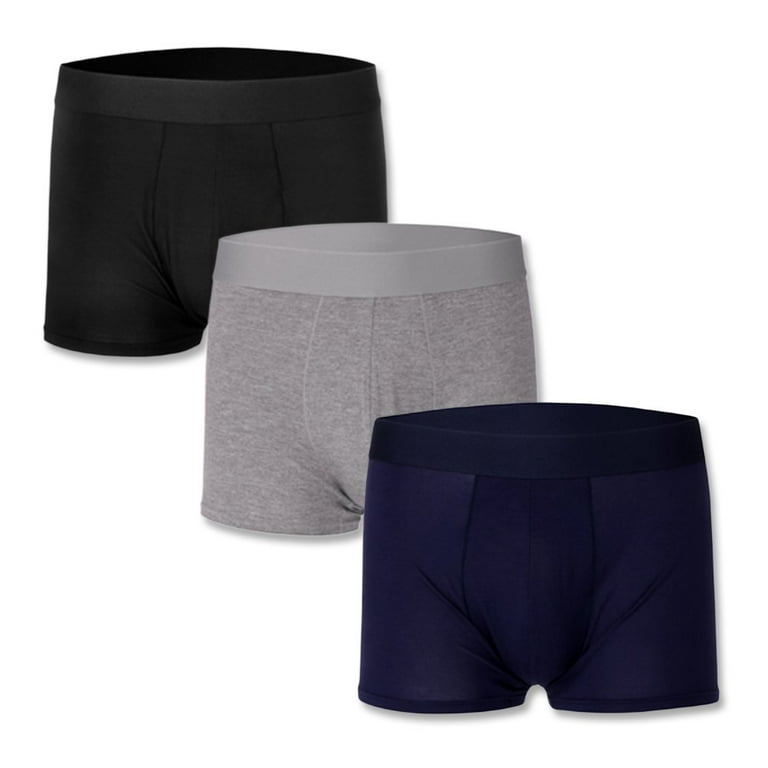 Premium Men's Underwear Boxer Briefs, 4 Pack 100% Soft Cotton (4-Pack  S-2XL) 