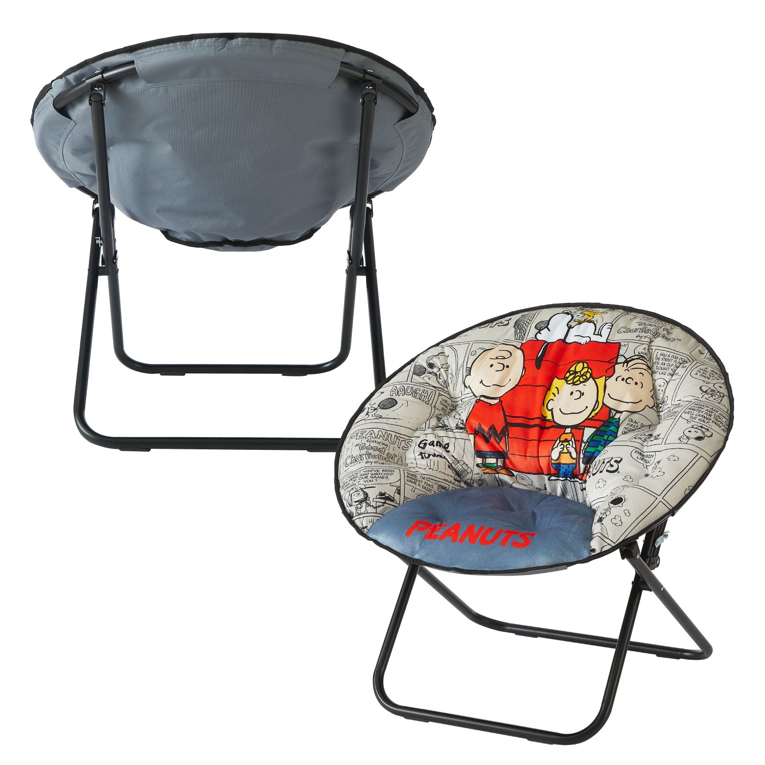 Peanuts Folding Saucer Chair for Teens and Adults, Multi - Walmart.com