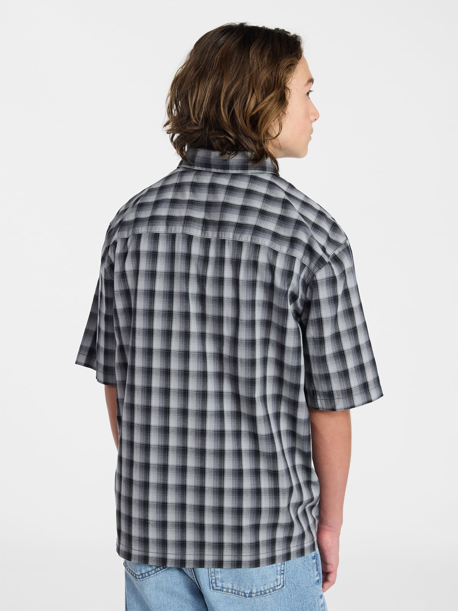 Weekend Academy Boys Button Down Shirt with Short Sleeves, Sizes 4-18