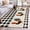 Black, variant on Hallway Runner Rug 2x6 Ft, Black White Plaid Rooster Non Slip Area Rugs for Entryway, Vintage Farmhouse Checkered Rustic Washable Low Pile Accent Carpet for Indoor Corridor Laundry Kitchen Bedside