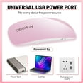 thumbnail image 3 of Aokitec Luz UV para uñas - Mini lámpara de uñas LED UV Secador de uñas portátil para esmalte de gel UV Pegamento de uñas Gel Forma de ratón Tamaño pequeño con cable USB para curar todos los geles de u, 3 of 5
