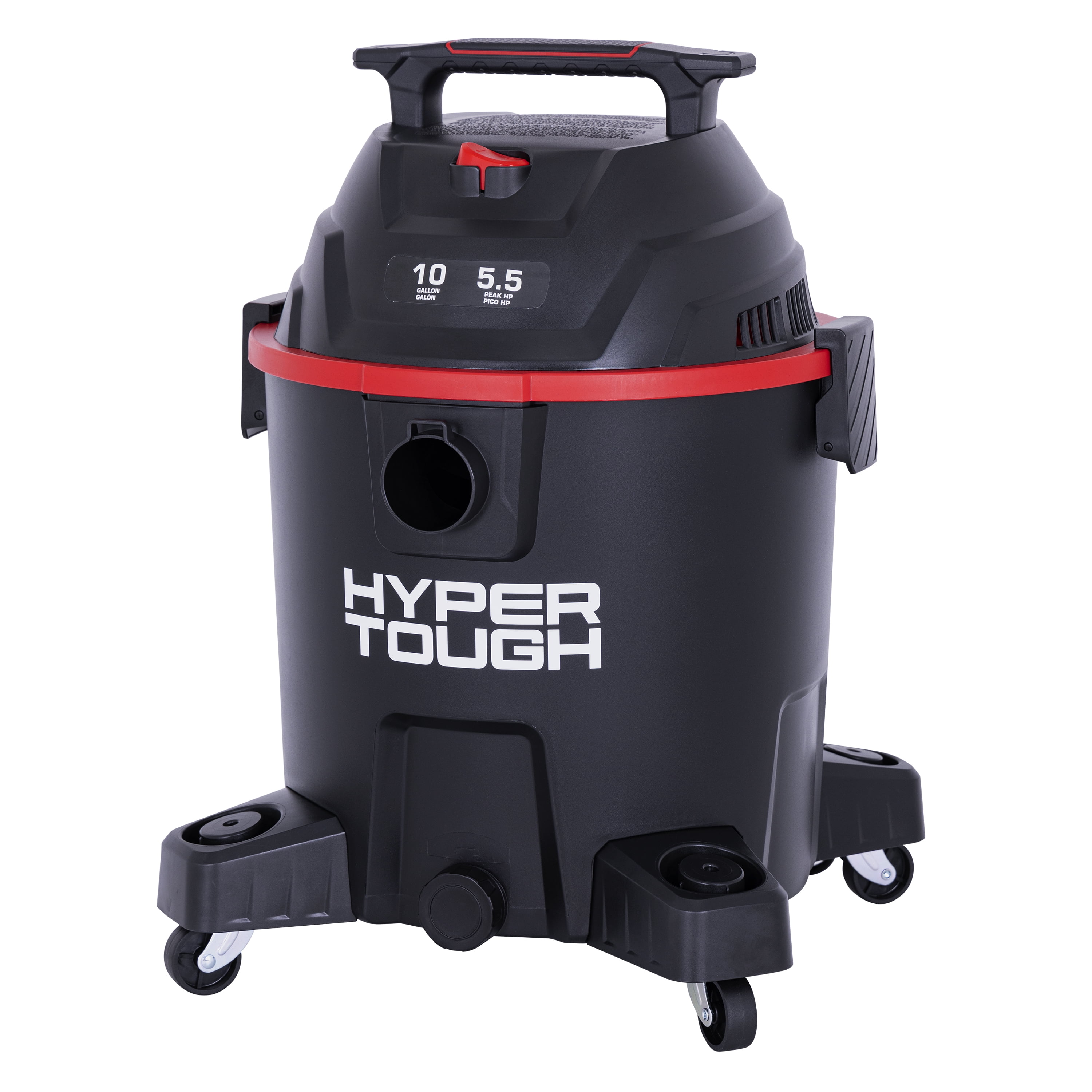 Hyper Tough 10 Gallon 5.5 HP Poly Wet/DryVacuum for Home, Car, Garage & Workshop