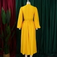 thumbnail image 6 of Womens Elegant Pleated Long Dresses Fall Lantern Flowy Swing Pleated Maxi Dress, 6 of 8