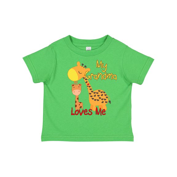 Inktastic My Grandma Loves Me Giraffe Boys or Girls Toddler T-Shirt