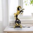 thumbnail image 5 of Horse Figurine Decor for Living Room, Zodiac Horse Ornament for TV Cabinet Entryway, Home Decoration for Lunar New Year(Black), 5 of 7