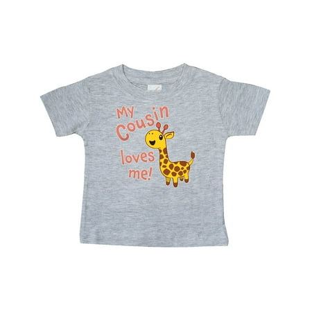 

Inktastic My Cousin Loves me- cute giraffe Gift Baby Boy or Baby Girl T-Shirt