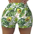 thumbnail image 2 of Haiem Green Tropical No Front Seam Biker Shorts for Women Yoga Workout Gym Bike Shorts with Tummy Control Moisture-Wicking-X-Large, 2 of 9