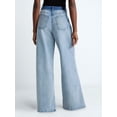 thumbnail image 3 of Scoop Women's and Women's Plus Mid-Rise Colorblock Wide Leg Jeans, Available in Short, Reg, and Long, Sizes 0-26W, 3 of 5