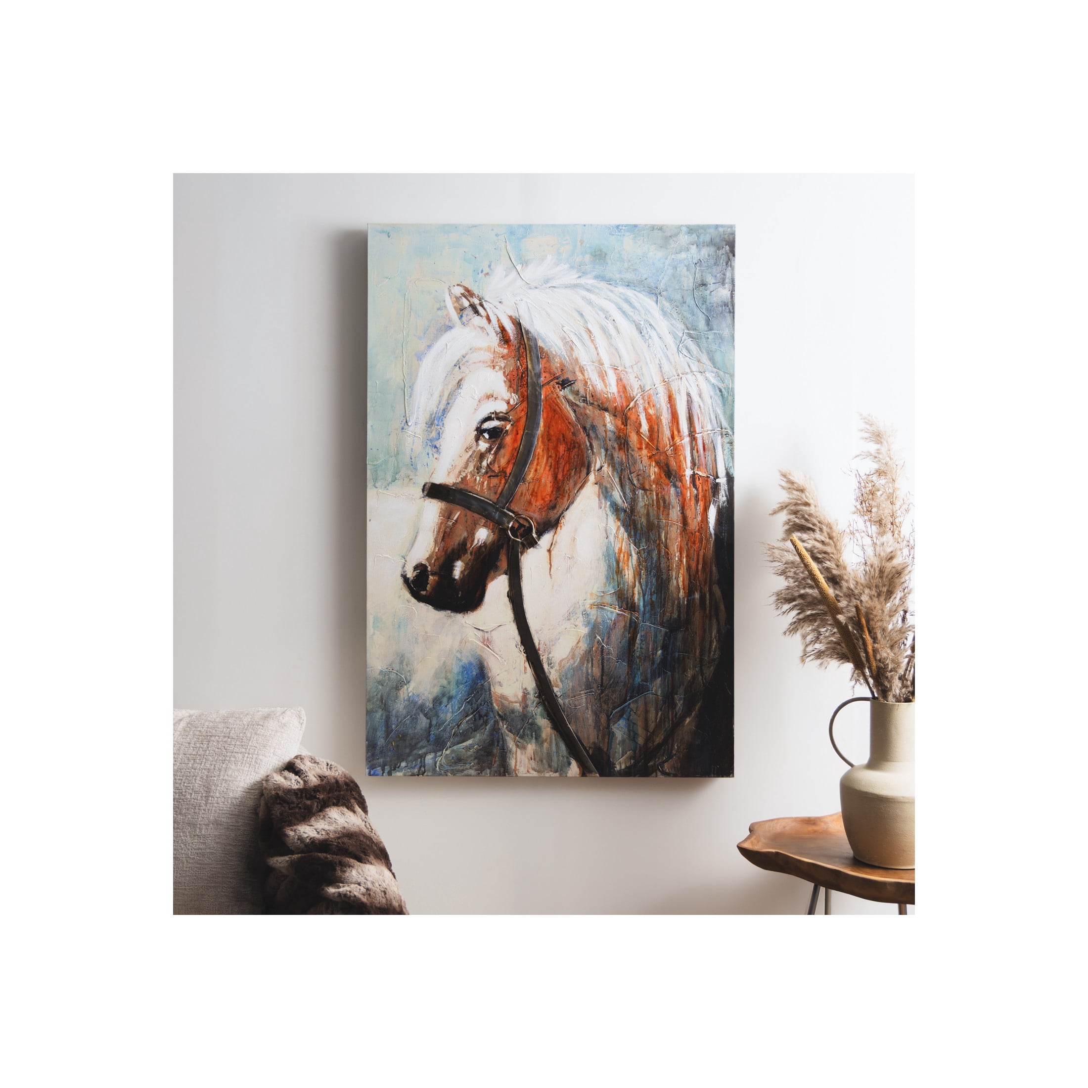 32" x 47" Unframed Horse Wall Art, by DecMode