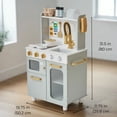 thumbnail image 3 of Teamson Kids Little Chef Memphis Wooden Play Kitchen with 16 Accessories, Faucet, Oven & Storage, Gray/Gold, 3 of 9