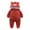 Wine, variant on Up to 30% off Girls Fashion Solid Color Cute Plush Thickening Keep Warm Bear Ear Jumpsuit 9 Months