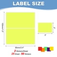 thumbnail image 2 of Color Coding Labels 3 x 2 Inch, 50 Pcs Rectangular Colored Labels Sticker, Fluorescent Yellow, 2 of 7