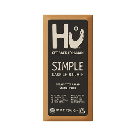 Hu Simple Dark Chocolate Bar, 2.1 Ounce Bar, 1 Count