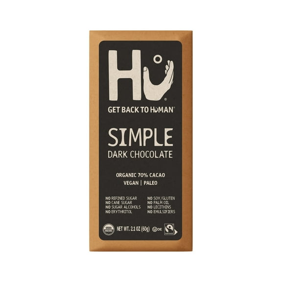 Hu Simple Dark Chocolate Bar, 2.1 Ounce Bar, 1 Count