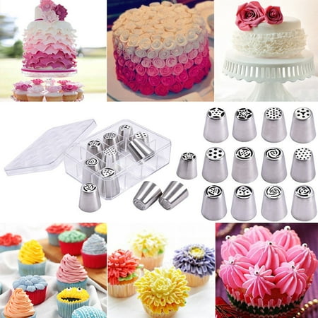 - Costway 12PCS Russian Stainless Nozzles Tips Cake Decorating Pastry Baking Tools w/ Box