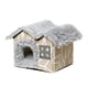 thumbnail image 2 of Casa de cama para mascotas, almohadilla extraíble, parte inferior antideslizante, casa de techo doble, caseta de refugio cómoda para perros pequeños, 44cmx36cmx39cm Yinane Casa de la cama del gato, 2 of 8