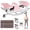 Pink, variant on RICAN Smart Rock Stepper, Lateral Rocking Fitness Stepper, Low-Impact Portable Exercise Machine with Digital Monitor, Resistance Bands & Floor Mat, Sliver