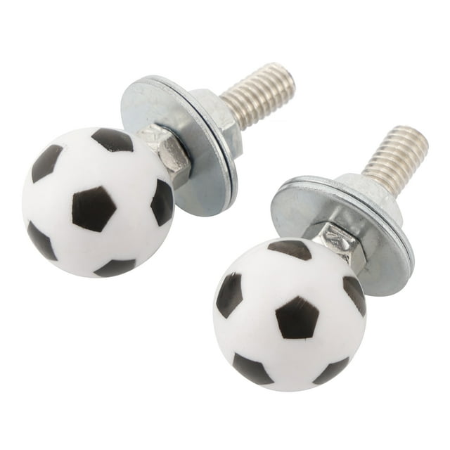 2x Motorcycle Bike Plastic Soccer License Plate Bolt On Screw On Frame Nut