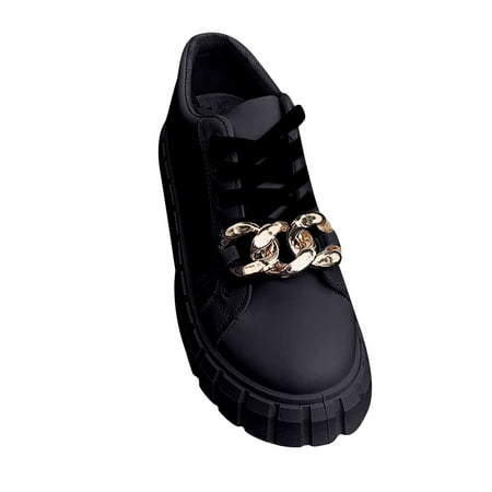 

asdoklhq Sneakers for Women Women s Solid Bandage Sneakers Cozy Sports Flat Bottom Warm Casual Breathable Shoes Black 37