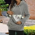 thumbnail image 1 of Sudaderas con capucha para mascotas Fernando Sudadera con capucha de gato L Gris claro, 1 of 8