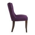 thumbnail image 6 of LONGWIN Classic Tufted Fabric Upholstered Wooden Dining Chair Mid-Back, Purple, Set of 2, 6 of 8