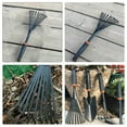 thumbnail image 3 of JUNWELL Black Plastic Handle Shovel Hiking Tools Digging Garden Rake Small Heavy Rubber, 3 of 6