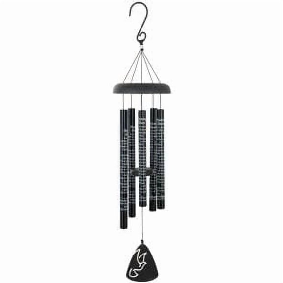 Carson “Amazing Grace” Black Sonnet Wind Chime, 30-Inch – Inspirational Outdoor & Garden Décor