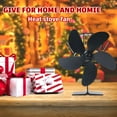 GasSaf Aluminum 5Blade Fireplace Fan for Heat Powered Wood Stove Fan