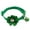 Green, variant on Pet Collar Inlaid Rhinestone Dress Up Beautiful Pet Dogs Cat Breakaway Floral Collar with Bell for Christmas
