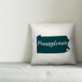 thumbnail image 4 of Creative Products Teal and White Pennsylvania Pride 16x16 Spun Poly Pillow, 4 of 4