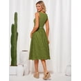 thumbnail image 3 of Vestido GRACE KARIN 2025 para mujer, casual, sin mangas, verde matcha S, 3 of 6