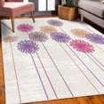 thumbnail image 3 of Dandelion Decorative Rug, Abstract Wildflower Silhouettes Botanical Inspirations Meadow in Summer Season, Quality Carpet for Bedroom Dorm and Living Room, 6 Sizes, White Ecru, by Ambesonne, 3 of 4
