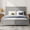 gray, variant on Farmhouse Style Queen Size Bed with Barn Door Designed Headboard and Footboard, Pinewood Bed with Strengthened Bed Frame