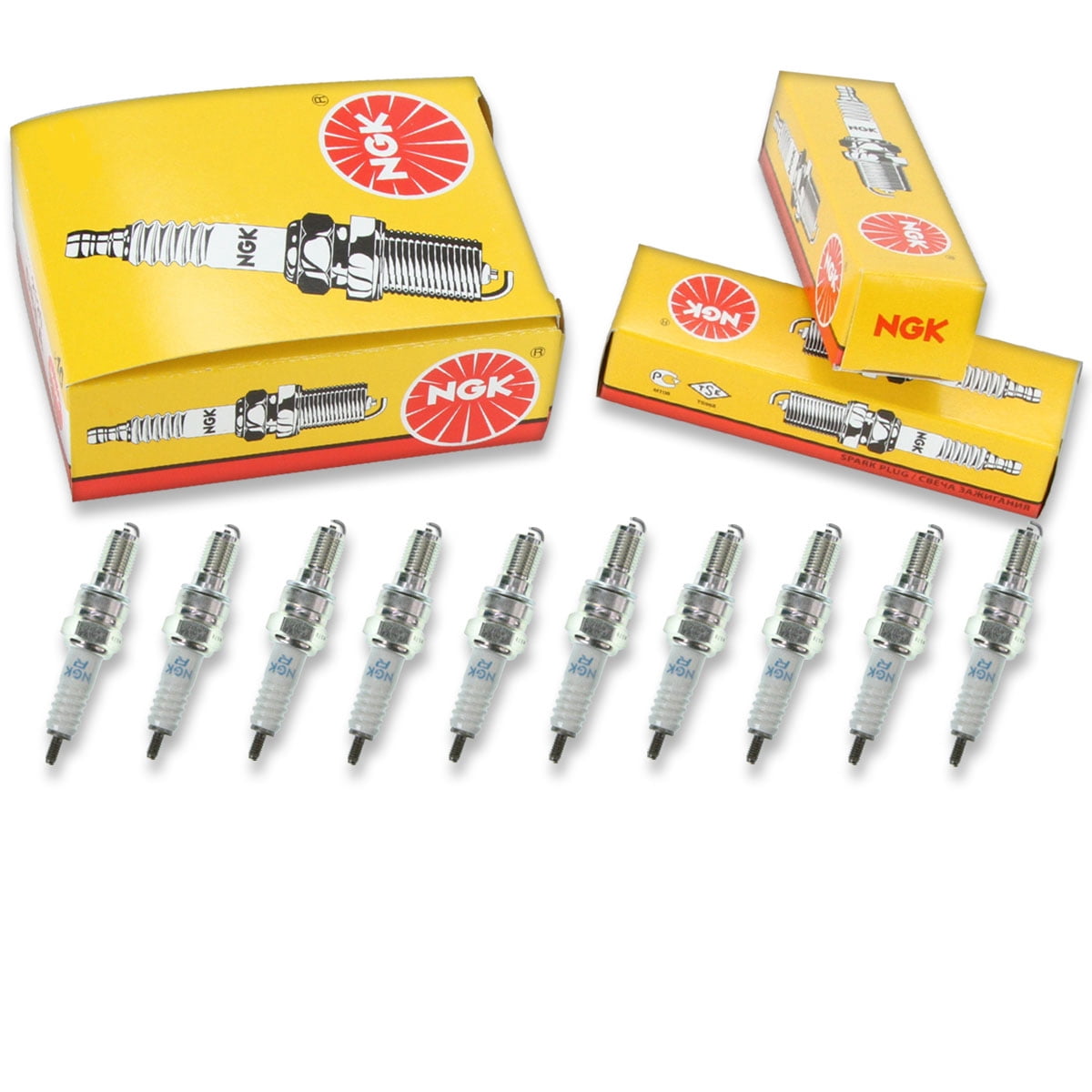 10 pc NGK 5666 Standard Spark Plugs for 4127 98059-58916 B8RH RGU94C U24FER9 Ignition Wire Secondary