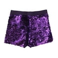 thumbnail image 4 of Wxolcjlv Women Pants Sports Women's Sequins Shorts Disco Hot Pants Shiny Glitter Jazz Mini Short Stretch Dance Party New Years Eve Clothes For Woman, 4 of 5