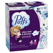 Puffs Ultra Soft Facial Tissues, 4 Count