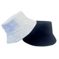 thumbnail image 2 of Sales Today Under $5 Navy Bucket Hats for Men Women GIJNRIUIUA Double Wearing Fisherman Hat Male Korean Version Casual Pot Hat Female Solid Color Light Plate Visor Hat Couple Hat Baseball Caps, 2 of 4