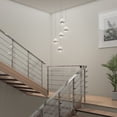 thumbnail image 2 of Artika Oracle 5-Light Integrated LED Pendant Light Modern Ceiling Fixture for Dining Room Kitchen Island Stairwell – Energy Efficient Chrome Finish, 2 of 8
