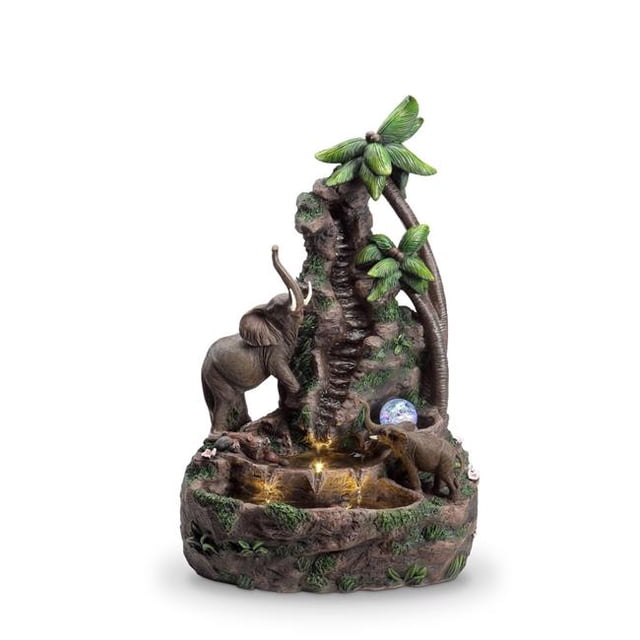 ORE International ORE-1229 24 in. Mother & Baby Elephant Table Fountain
