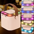 thumbnail image 4 of Karaoke Machine with 2 Wireless Microphone, Mini Portable Bluetooth Speaker with Colorful Lights for Kids and Adults, 4 of 8