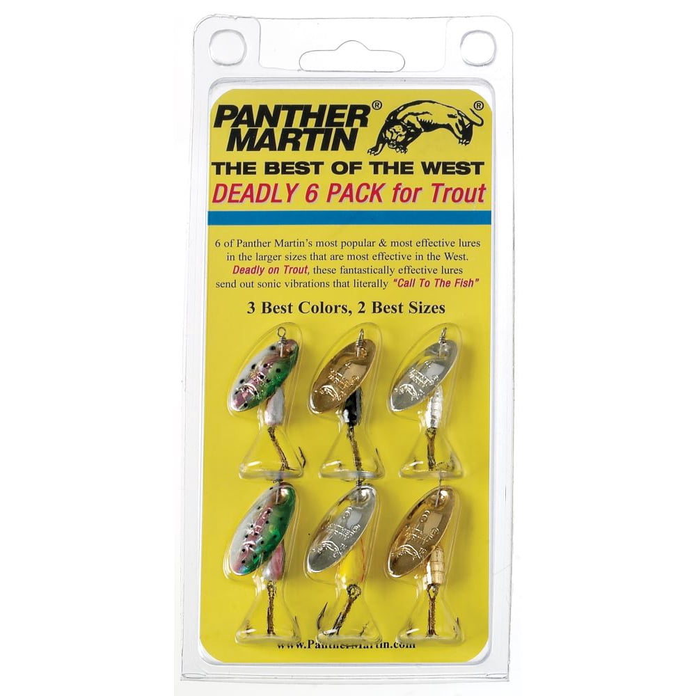 Panther Martin Best of the West Trout Freshwater Fishing Lures 6pk ...