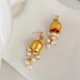 thumbnail image 4 of Pendientes de lirio de los valles para mujer con forma de flor, 4 of 4