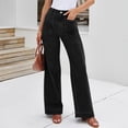 thumbnail image 7 of Wutalume High Waisted Jeans for Women Vintage Style Straight Leg, Retro Wash Denim Pants for Timeless Everyday Comfort,Black L, 7 of 7