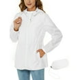 thumbnail image 1 of Avoogue Womens Raincoat Waterproof Rain Jacket Lightweight Packable Hooded Rain Coat Outdoor Active Windbreaker, 1 of 8