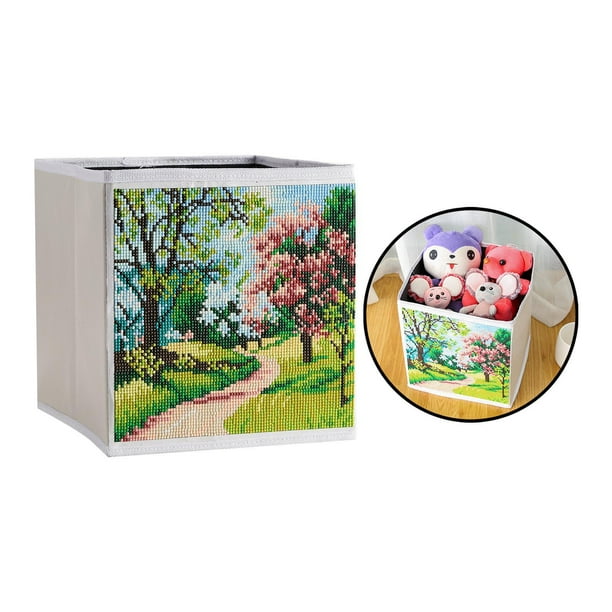Caja de almacenamiento de pintura de de paisaje, bordado de punto de cruz, manualidades, organizador cuadrado de artículos diversos para el 04 Baoblaze Cajas de almacenamiento de pintura de diamantes