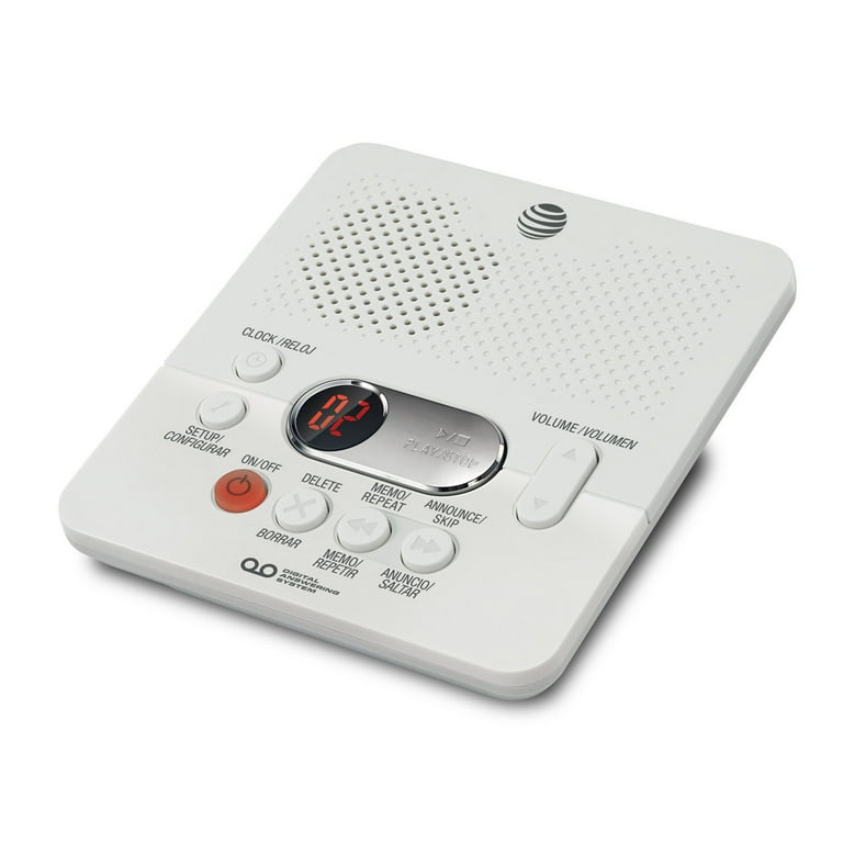 AT&T 1740 60 Min Record Time Digital Answering System, White