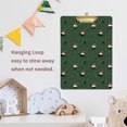 thumbnail image 4 of FORMRS Acrylic Clipboard with Low Profile Clip Standard A4 Letter Size, 12.5" x 9", Christmas Forest, 4 of 8