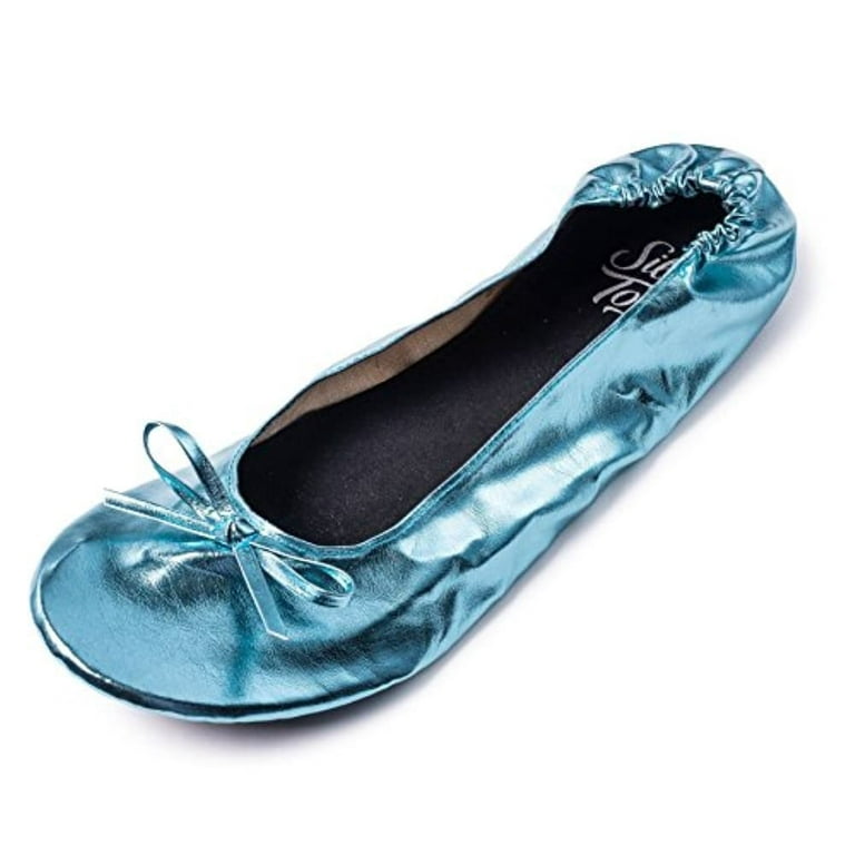 Silky Toes Women's Foldable Flat Shoes Portable Travel Ballet Flat Roll up  Slipper Shoes for Adults
