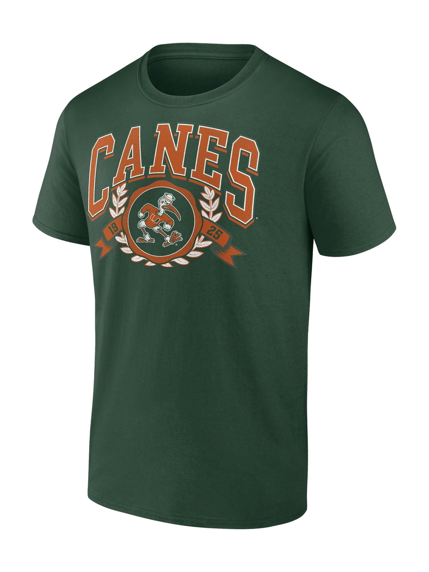 NCAA Miami Hurricanes Men's Cotton Green Short Sleeve T-Shirt
