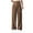Brown, variant on Odbmxy Straight-Leg Pants Women Full High Waist Plus Size Womens Trousers Loose Black Dressy Business Solid Formal Pants,XXL
